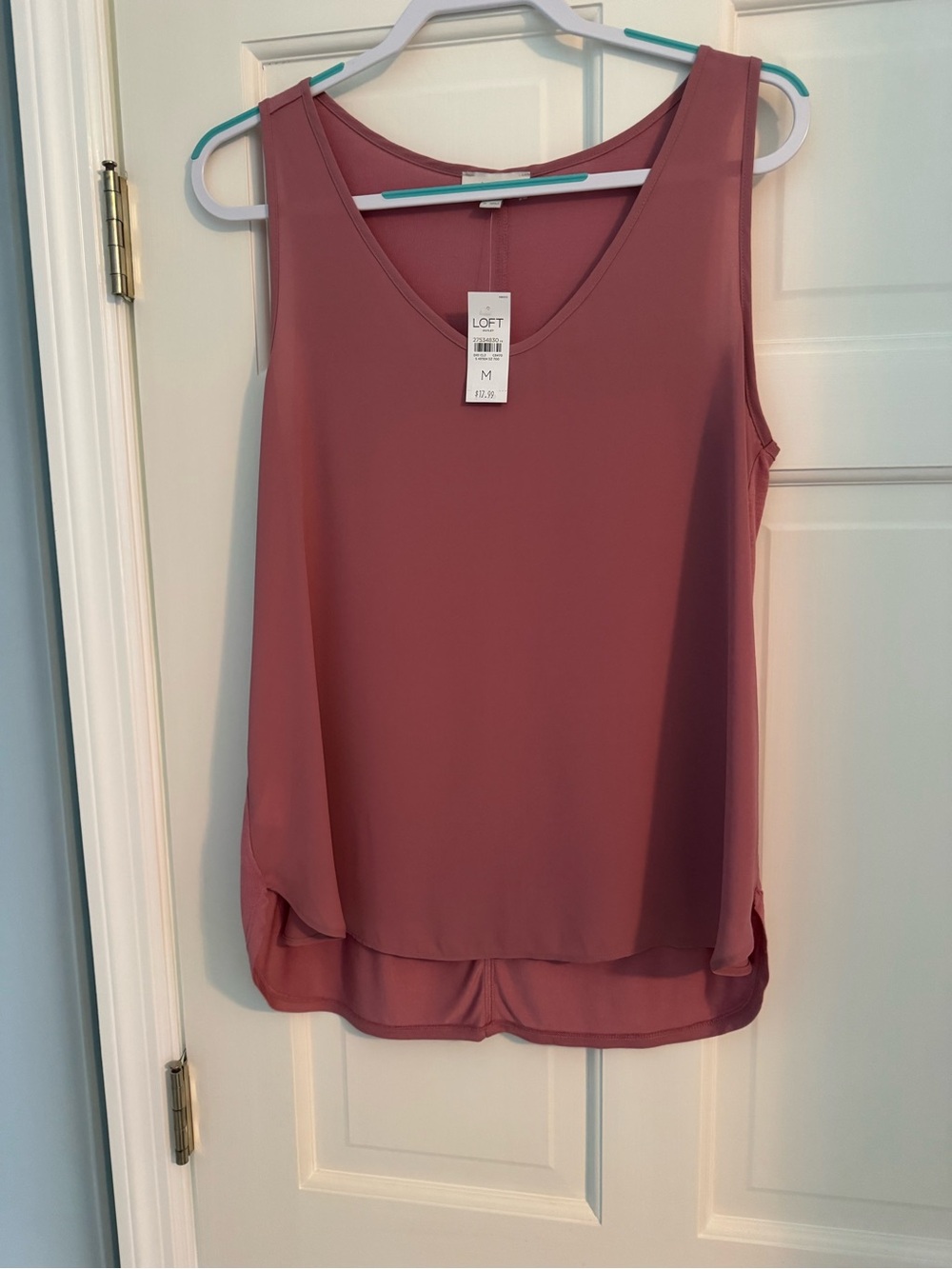 LOFT Dusty Rose Layered V-Neck Sleeveless Camisole
